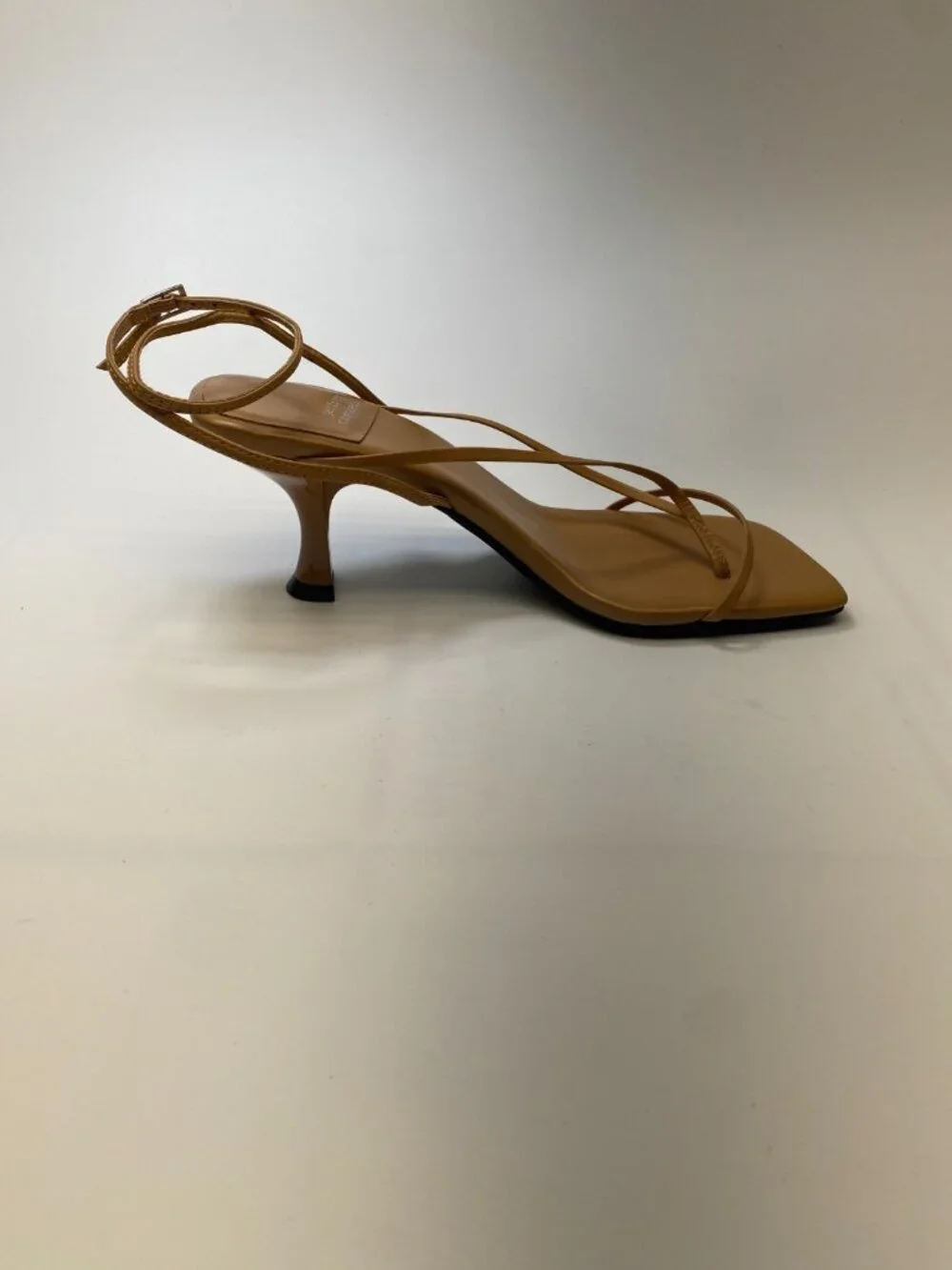 Jeffrey Campbell Womens Fluxx Strappy Tan Leather Heel Sandal Sz  9.5